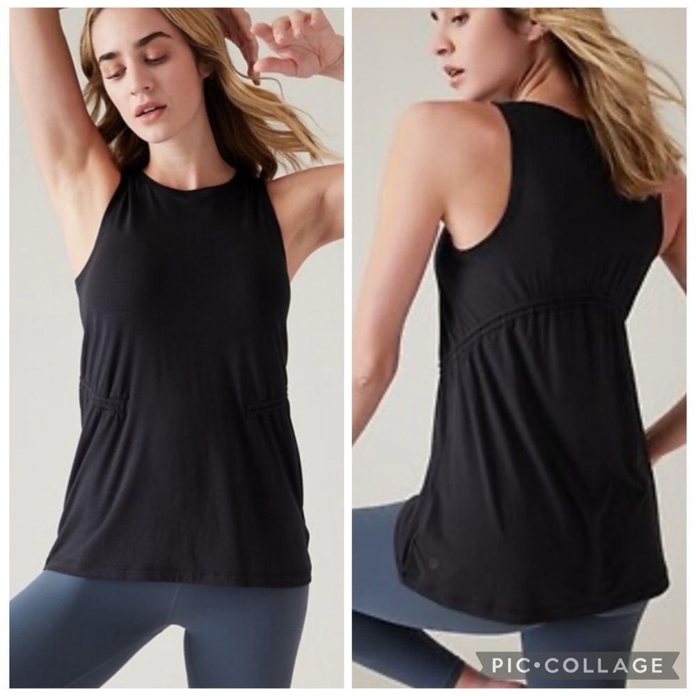 Athleta Out Cinch Tank Top Navy Size Medium